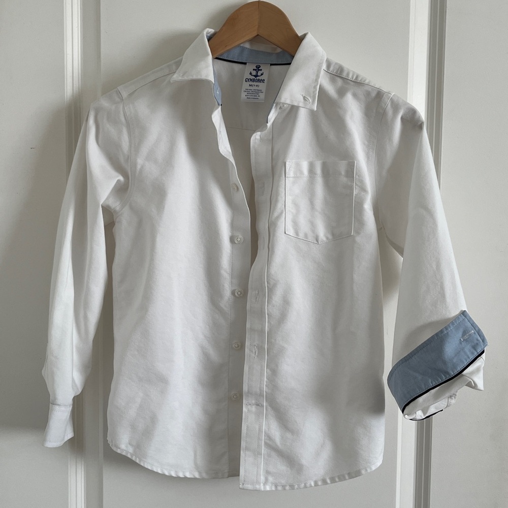 Gymboree Poplin White Button Down Kids Shirt